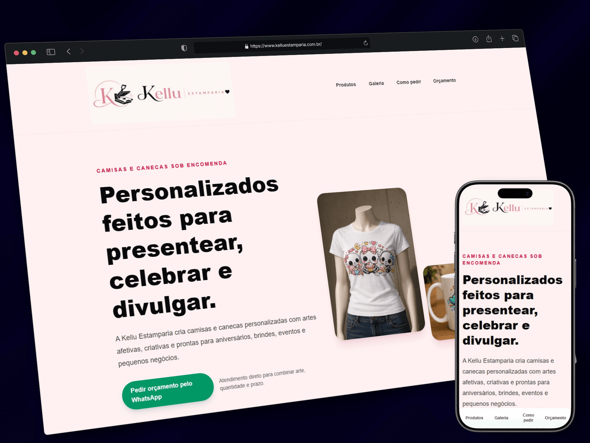 Preview do projeto Kellu Estamparia